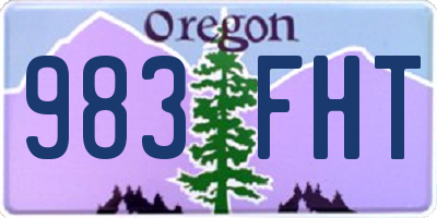 OR license plate 983FHT