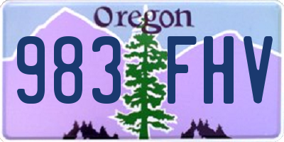 OR license plate 983FHV