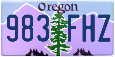 OR license plate 983FHZ