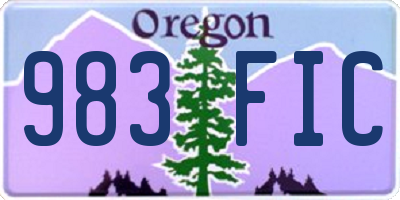 OR license plate 983FIC