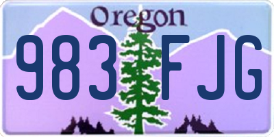OR license plate 983FJG