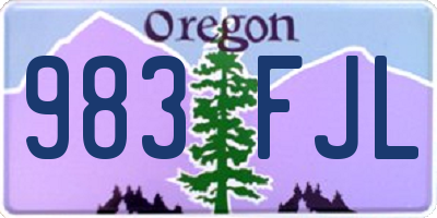 OR license plate 983FJL