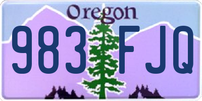 OR license plate 983FJQ