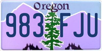OR license plate 983FJU
