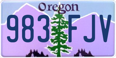 OR license plate 983FJV