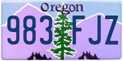 OR license plate 983FJZ