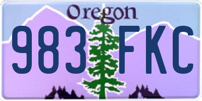 OR license plate 983FKC
