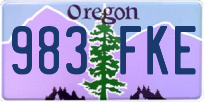 OR license plate 983FKE