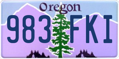 OR license plate 983FKI