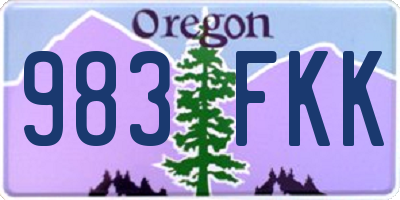 OR license plate 983FKK