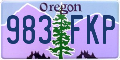 OR license plate 983FKP