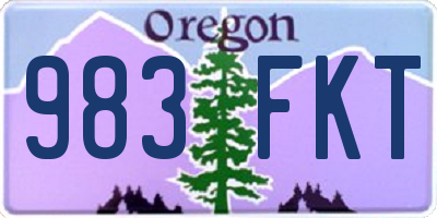 OR license plate 983FKT