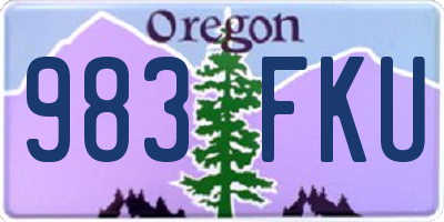 OR license plate 983FKU