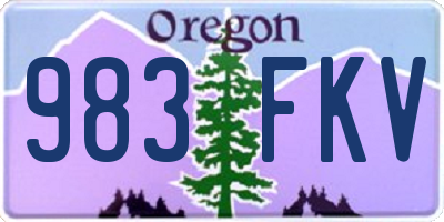 OR license plate 983FKV