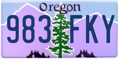 OR license plate 983FKY