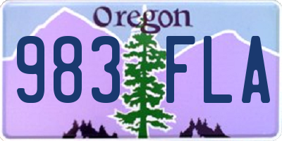 OR license plate 983FLA