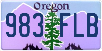 OR license plate 983FLB