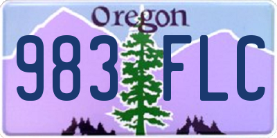 OR license plate 983FLC