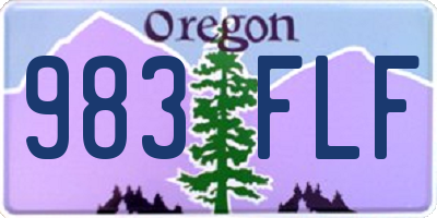 OR license plate 983FLF
