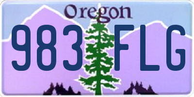OR license plate 983FLG
