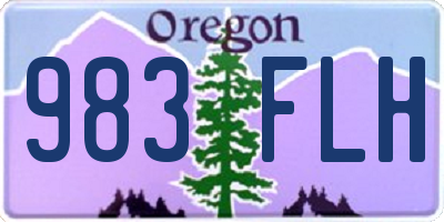 OR license plate 983FLH