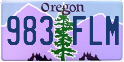 OR license plate 983FLM