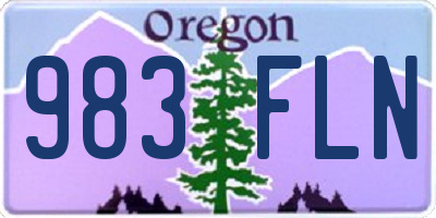 OR license plate 983FLN