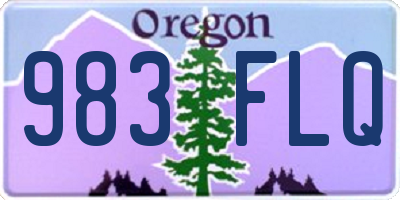 OR license plate 983FLQ