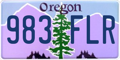 OR license plate 983FLR