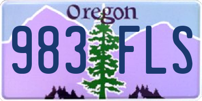 OR license plate 983FLS