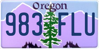 OR license plate 983FLU