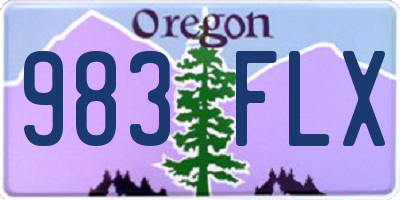 OR license plate 983FLX