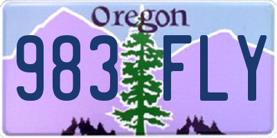 OR license plate 983FLY