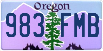 OR license plate 983FMB