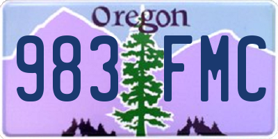 OR license plate 983FMC