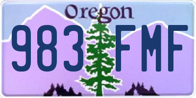 OR license plate 983FMF