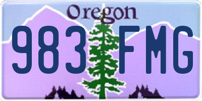 OR license plate 983FMG