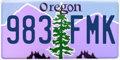 OR license plate 983FMK