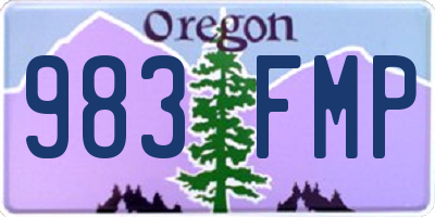 OR license plate 983FMP