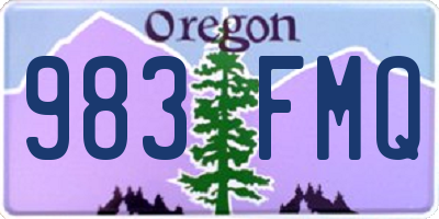 OR license plate 983FMQ