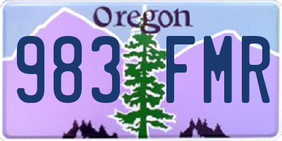 OR license plate 983FMR