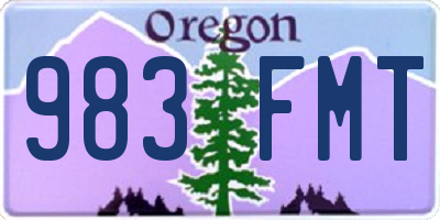 OR license plate 983FMT