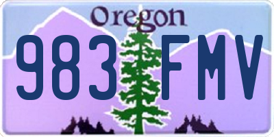 OR license plate 983FMV