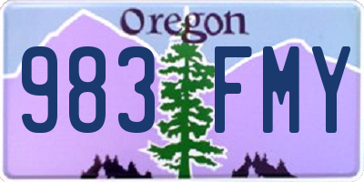 OR license plate 983FMY