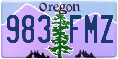 OR license plate 983FMZ