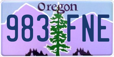 OR license plate 983FNE