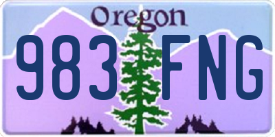 OR license plate 983FNG