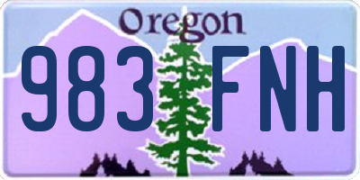 OR license plate 983FNH