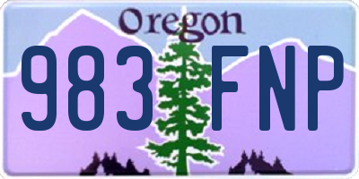 OR license plate 983FNP