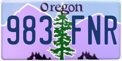 OR license plate 983FNR